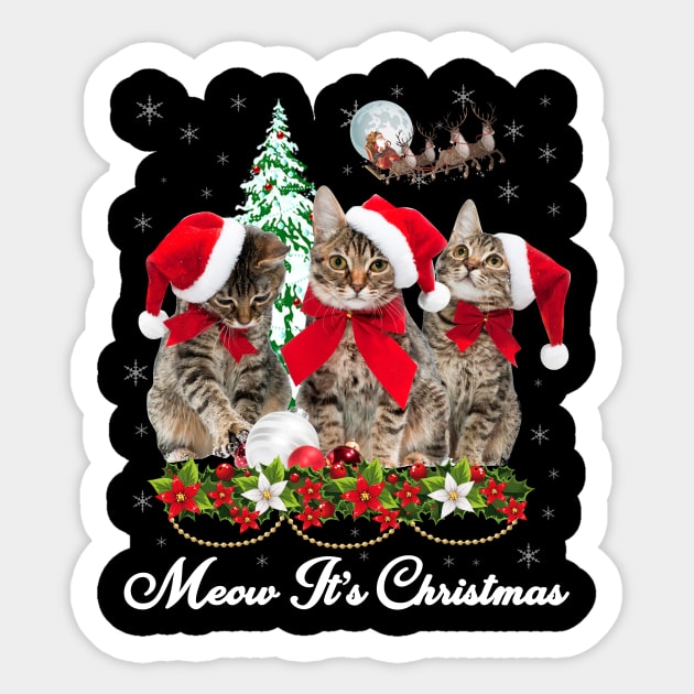 Meow It's Christmas Sticker by schaefersialice